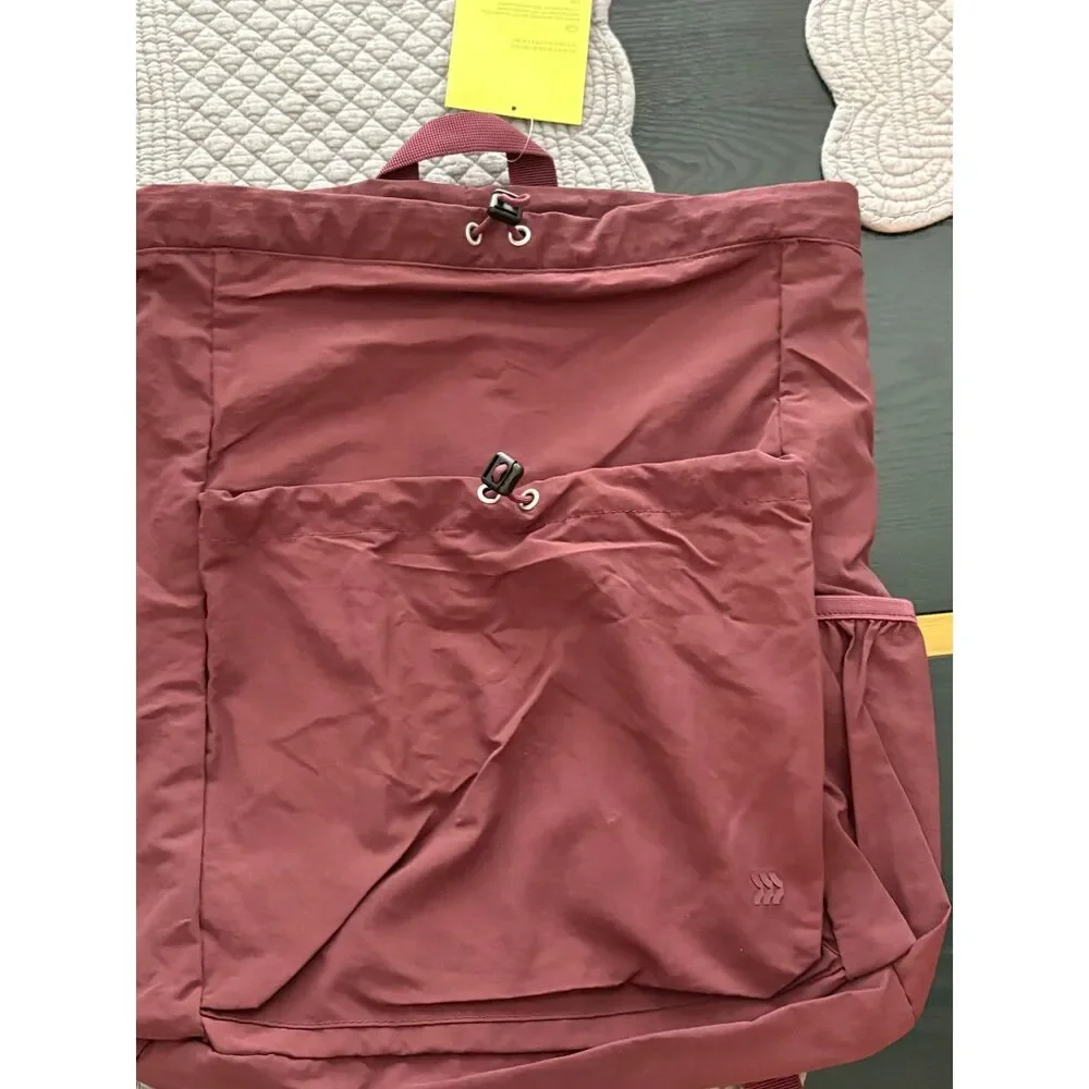 All in Motion Wine Color Sack Backpack NWT Cinch Drawstring Sport Bag 15x17